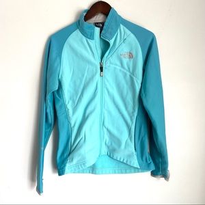 NORTH FACE Womens Small Light Blue Flight Series Mid-Weight Full Zip Jacket BB9